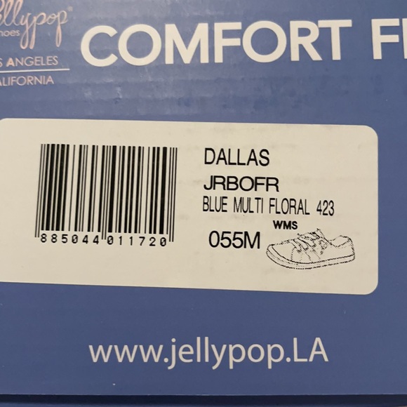 Woman’s Jellypop striped / white floral sneaker - Picture 7 of 13